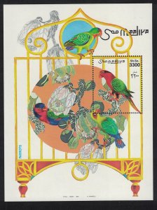 Somalia Parrots Birds MS 1999 MNH MI#Block 59