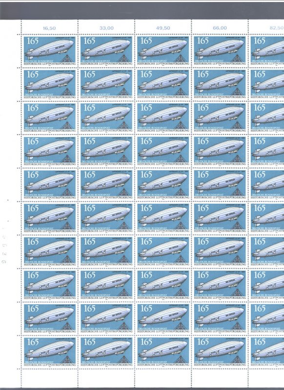 GERMANY 1991 #1641, FULL SHEET@ $20.00 or SINGLE STAMP @ $0.90 MNH