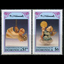 DOMINICA 1992 - Scott# 1520-1 Angels $1.2-6 NH