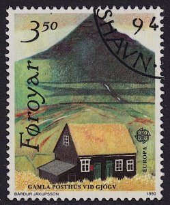 Faroe Islands - 1990 - Scott #205 - used - Gjogv Post Office