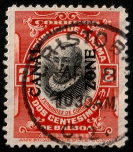 ✔️ CANAL ZONE 1918/1920  OVERPRINT TYPE IV ON CORDOBA  - SC. 53 (o) [122]