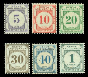 KENYA & UGANDA  1928-33  Postage Due set  Scott # J1-J6 mint MH