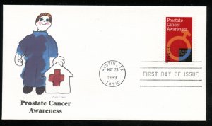 US 3315 Prostate Cancer Awareness UA Fleetwood cachet FDC