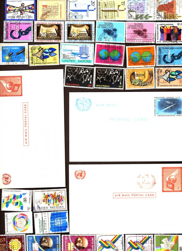 United Nations #Used collection of stamps, Mixed condition 