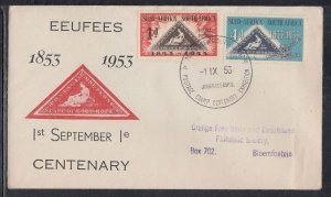South Africa Scott 193-4 FDC - Postage Stamp Centennial T2-3