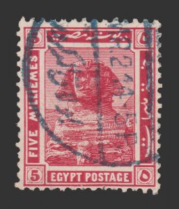 STAMP FROM EGYPT. SCOTT # 66. YEAR 1921. USED. # 2