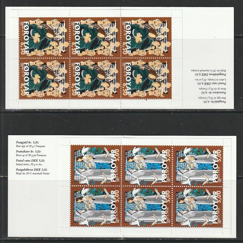 2001 Faroe Islands - Sc 407a-8a - MNH VF - Complete Booklets - Bible Stories