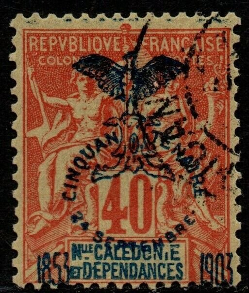 $New Caledonia Sc#77 used, F-VF, Cv. $30