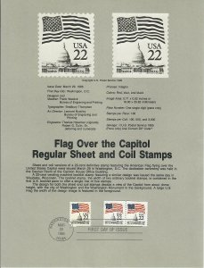 US SP671 Flag over Capitol Souvenir Page #2114 - 2115