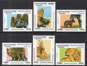 Cambodia 1558-1563 Animals MNH VF