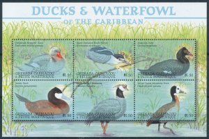 [108783] Carriacou, Petite Martinique 2001 Birds vögel Ducks Mini sheet MNH