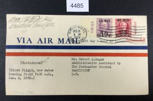 MOMEN: US STAMPS  CANAL ZONE #C4-C5 FDC POST COVER  USED LOT #4485