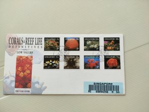 SINGAPORE 1994 U/ADDRESS REGISTERED FDC -CORALS & REEF LIFE