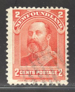 Newfoundland Scott 81 UH - 1897 King Edward VII - SCV $4.25