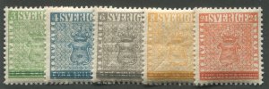 Sweden #479-483 Mint Set