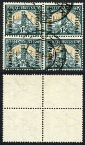 South Africa SGO33a 1 1/2d BOTH Stamps with DIAERESES variety