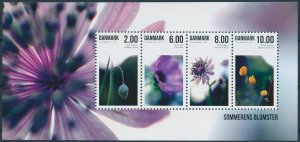 Denmark Stamps 2011 MNH Flowers Flora Nature Poppies Cranesbill 4v M/S