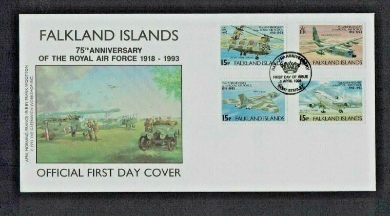 Falkland Islands:1993 75th Anniversary of the Royal Air Force,  FDC