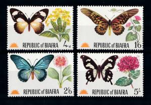 [70930] Biafra Nigeria 1968 Insects Butterflies Flowers  MNH