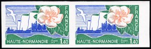 France Stamps # 1589 MNH XF Pair Imperforate Error Scott Value $100.00