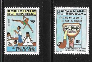 Senegal 1981 Anti-Tobacco Campaign No smoking Sc 546-547 MNH A3098