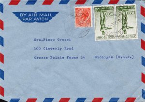 Olympics Rome Lire 200 pair + complementary on envelope