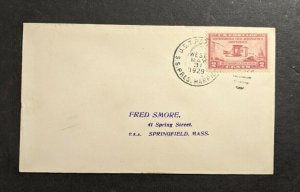 1929 SS President Harrison USTP Sea Post Cover to Springfield MA