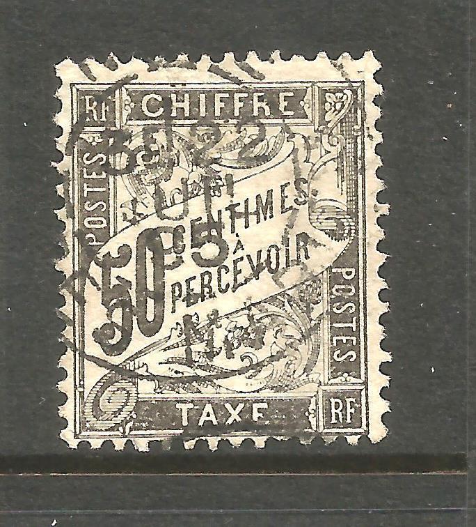 FRANCE  1881   50c  POSTAGE DUE  FU  SG D289 SIGNED