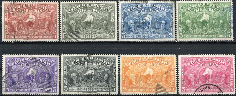 Haiti; 1949: Sc. # RA9-RA13: O/Used Cpl. Set