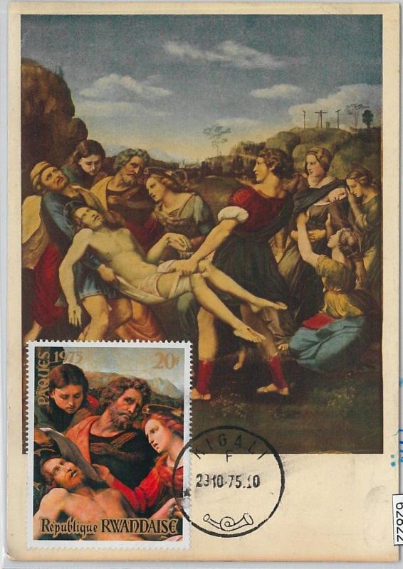 62822 - RWANDA - POSTAL HISTORY: MAXIMUM CARD 1975 - ART:  EASTER 