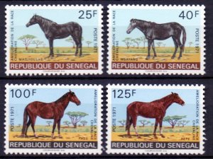 SENEGAL SC#338-341 HORSES (1971) MNH