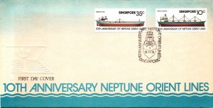 Singapore 1978 FDC - 10th Anniversary Neptune Orient Lines - F72212