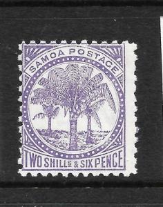 SAMOA  1886-99  2/6 SLATE VIOLET  PALM TREES  MLH   P11   SG 64c