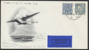 1939 Pan-Am Trans-Atlantic Flight, Dublin Ireland to Shediac, Day Lowry Cachet