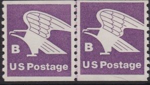 1820 Eagle Coil Line Pair MNH
