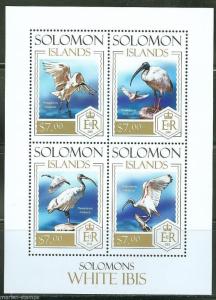 SOLOMON ISLANDS  2013 SOLOMON'S  WHITE IBIS SHEET  MINT NH