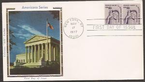 #1592 U/A COLORANO SILK FDC STR2  Justice