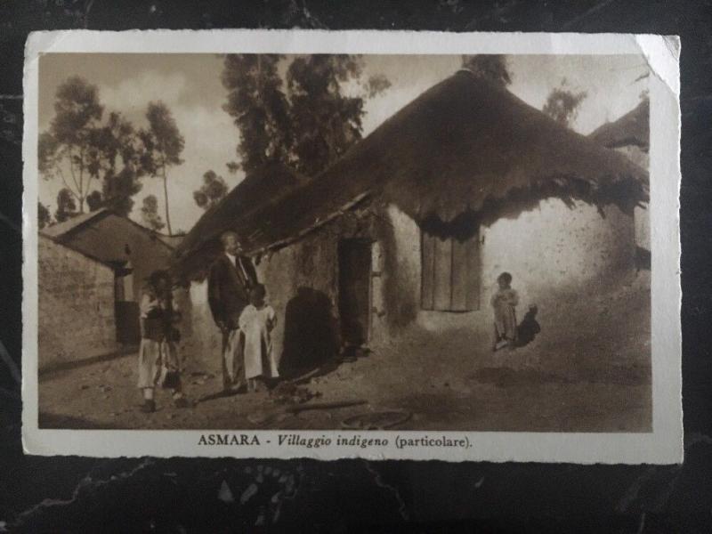 1930s Ethiopia Real Picture Postcard Cover RPPC to Sarawak Borneo Native Village