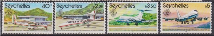 1981 Seychelles # 475-478 MNH airport Anniversary