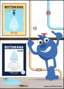 Botswana - 2020 Water Utilities 50th Anniversary MS MNH**