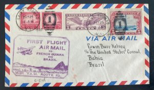 1930 St Thomas Virgin Islands First Flight Airmail Cover To Bahia Brazil FAM 10