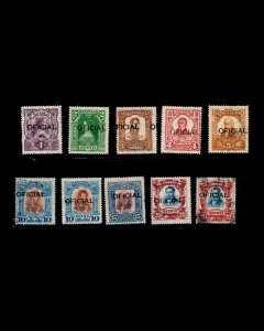 VINTAGE: MEXICO 1898-1903 OG, BHLH,FW LHR SCOTT #O75-O82 $460.75 LOT MEX1900G