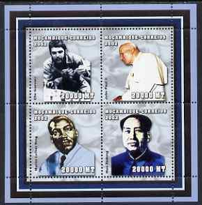 Mozambique 2002 Celebrities perf sheetlet containing 4 va...