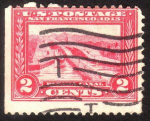 1913, US 2c, Panama canal, Used, Sc 398