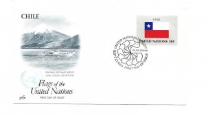 United Nations #436 Flag Series 1984, Chile ArtCraft FDC