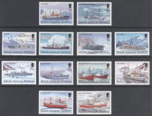 British Antarctic Territory 1993 1p-£5 Ships Scott 202-213 MNH Cat $73