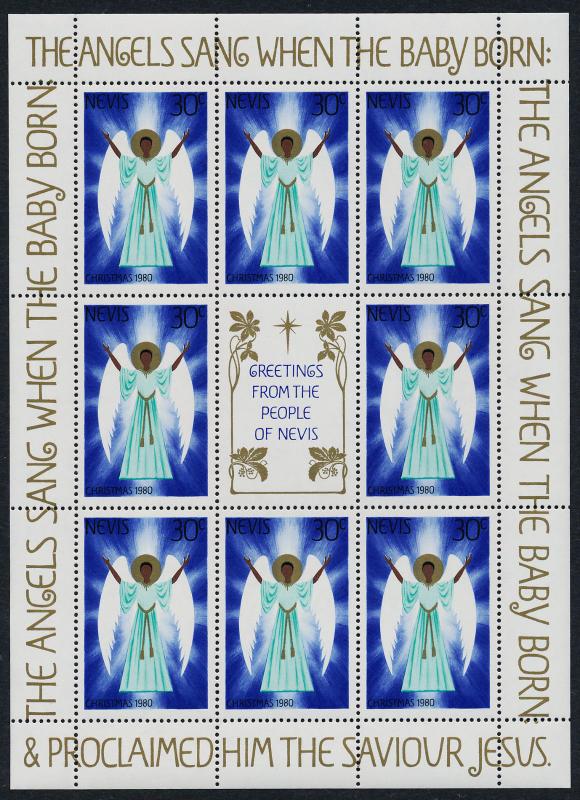 Nevis 118-20 sheets MNH Christmas