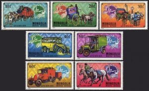 Mongolia 824-830,C68,MNH.Michel 909-915,Bl.38. UPU-100,1974.Mail transport.