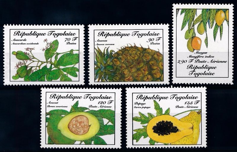 [66555] Togo 1986 Flora fruits Pineapple avocado mango  MNH