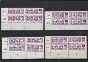 germany 1956 central courier service mnh stamps blocks ref 10816